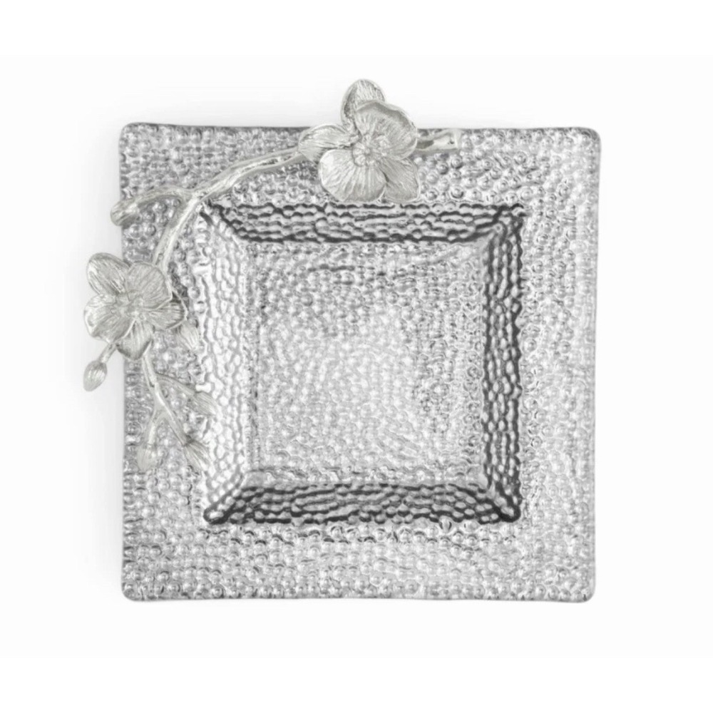 Michael Aram Hammered Glass Snack Dish/Trinket Tray/Soap Dish/Jewelry Tray